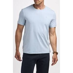 Vince Camuto Crew Neck Short Sleeve Tee Blue Fog NEW Golf Chest Logo Medium